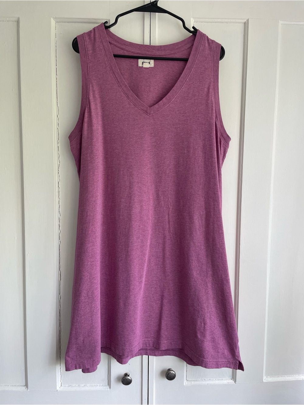 Pact Women's Tank Dress Organic Cotton Softspun A-Line Rosebud Heather Size XL